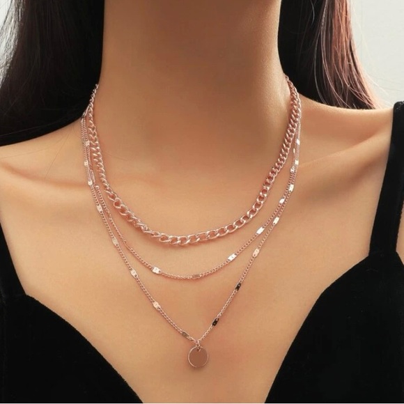 Jewelry - 🎀Host Pick🎀Round charm layered necklace. New.